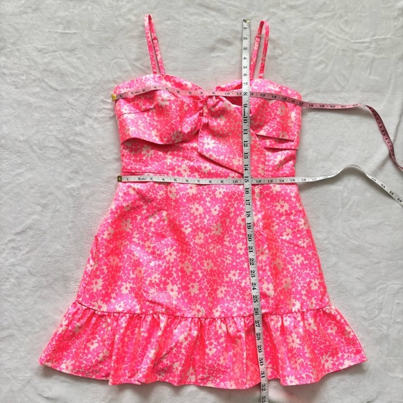LILLY PULITZER Sutton Roxie Pink Jacquard Skirted Romper Shorts--NWT--6 - Picture 16 of 16